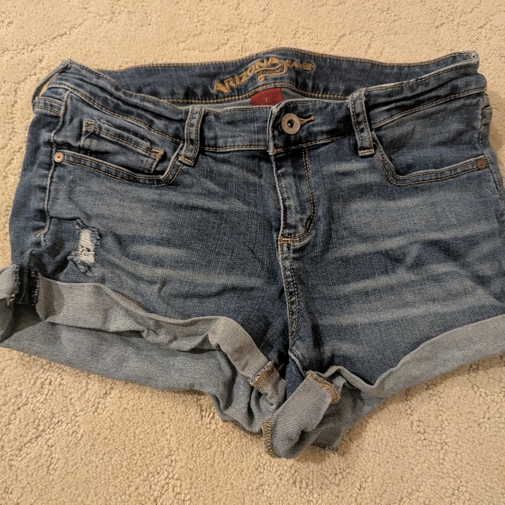 Arizona Jean Company Women's Distressed Blue Jean Shorts